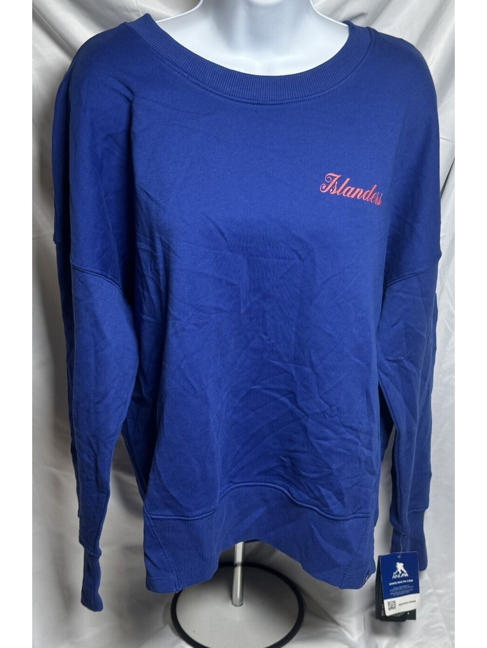 Fanatics New York Islanders #13 Barzal Blue Script Sweatshirt Womens Small NWT